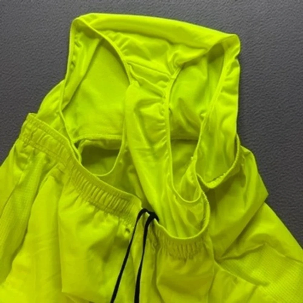 Nike Running Shorts Dri-FIT Athletic Regular XL Neon Yellow Volt Mesh Panels